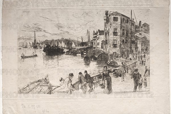 Castello Quarter, Riva, 1880. Otto H. Bacher (American, 1856-1909). Etching