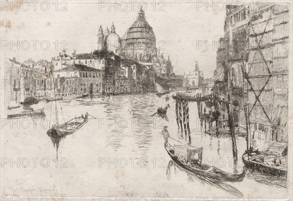 Entrance to Grand Canal, 1880. Otto H. Bacher (American, 1856-1909). Etching