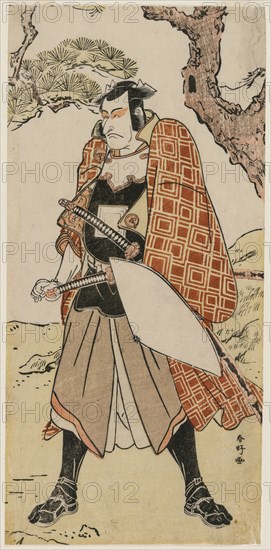 Ichikawa Danjuro V as a Travelling Warrior, late 1780s. Katsukawa Shunko (Japanese, 1743-1812). Color woodblock print; sheet: 29.9 x 14.4 cm (11 3/4 x 5 11/16 in.).