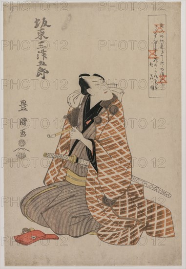 Bando Mitsugoro IV in a Travelling Robe, early 1800s. Utagawa Toyokuni (Japanese, 1769-1825). Color woodblock print; sheet: 38.8 x 26.1 cm (15 1/4 x 10 1/4 in.).