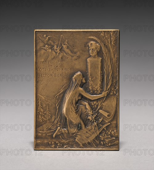 Medallion (reverse), 1903. Jules Dupré (French, 1811-1889). Bronze; overall: 7.7 x 4.8 cm (3 1/16 x 1 7/8 in.).