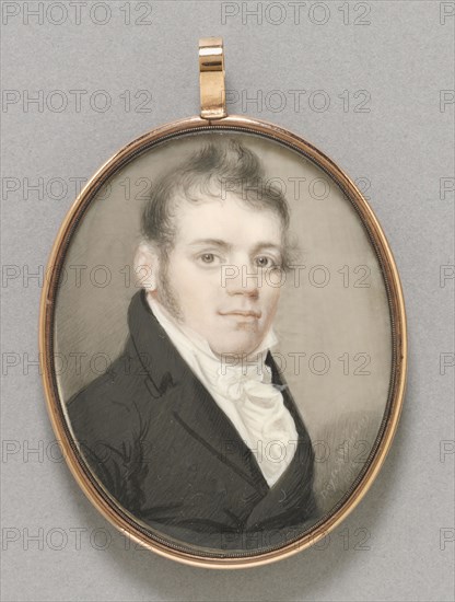 Portrait of John Clark, 1814. William Doyle (American, 1769-1828), and Henry Williams (American, 1787-1830). Watercolor on ivory; framed: 6.8 x 5.6 cm (2 11/16 x 2 3/16 in.); unframed: 6.3 x 5 cm (2 1/2 x 1 15/16 in.).