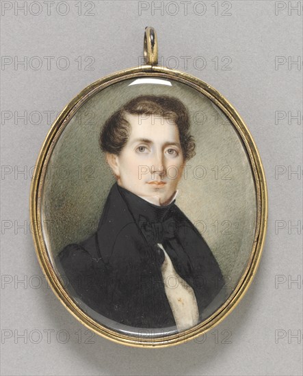 Portrait of a Man, 1836. William Lockwood (American, 1834-1847). Watercolor on ivory; framed: 7.2 x 6.1 cm (2 13/16 x 2 3/8 in.); unframed: 6.7 x 5.4 cm (2 5/8 x 2 1/8 in.).