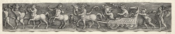 Triumph of Bacchus, c. 1539. Georg Pencz (German, c. 1500-1550). Engraving