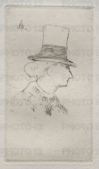 Baudelaire de profil. Edouard Manet (French, 1832-1883). Etching