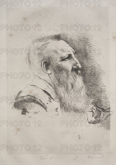 Auguste Rodin, 1900. Albert Besnard (French, 1849-1934). Etching and drypoint; sheet: 42.3 x 31.2 cm (16 5/8 x 12 5/16 in.); plate: 27.2 x 20.1 cm (10 11/16 x 7 15/16 in.).