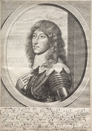 Prince Rupert. William Faithorne (British, 1616-1691). Engraving