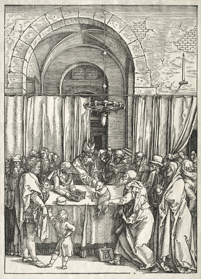 Life of the Virgin:  Rejection of Joachim's Sacrifice, 1504-1505. Albrecht Dürer (German, 1471-1528). Woodcut