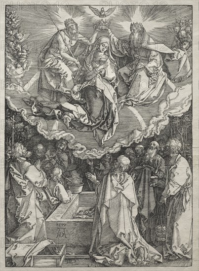 Life of the Virgin:  Assumption of the Virgin, 1504-1505. Albrecht Dürer (German, 1471-1528). Woodcut