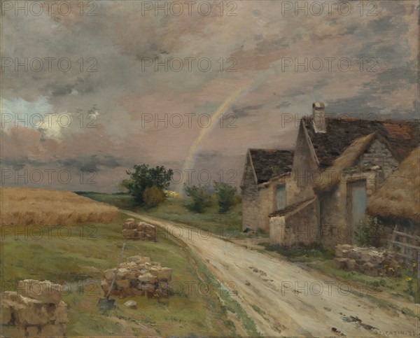 The Rainbow, Achères la Forêt, 1883. Jean-Charles Cazin (French, 1841-1901). Oil on fabric; framed: 122 x 141.5 x 17 cm (48 1/16 x 55 11/16 x 6 11/16 in.); unframed: 82 x 100.5 cm (32 5/16 x 39 9/16 in.)