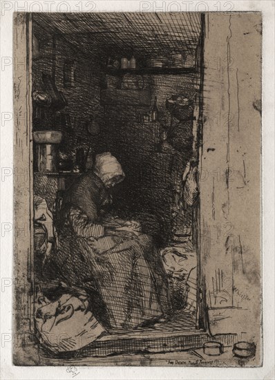 The Old Rag Woman, No. 10 from Twelves Etchings from Nature (The French Set), 1858. James McNeill Whistler (American, 1834-1903). Etching