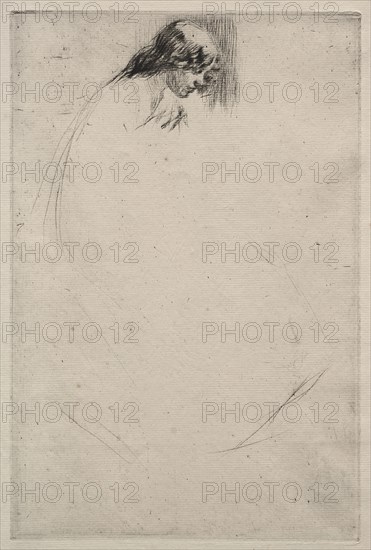 Jo's Bent Head. James McNeill Whistler (American, 1834-1903). Drypoint