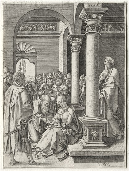 L'Adoration des Rois, 1516. Ludwig Krug (German, 1490-1532). Engraving