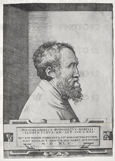 Michelangelo, 16th century. Italy, 16th century. Engraving