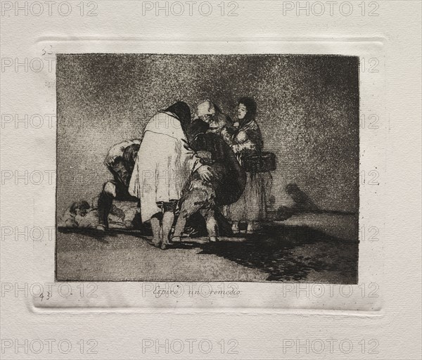 The Horrors of War:  There Was Nothing to be Done and  He Died. Francisco de Goya (Spanish, 1746-1828). Etching and aquatint