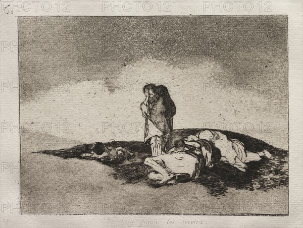 The Horrors of War: There is No One to Help Them. Francisco de Goya (Spanish, 1746-1828). Etching and aquatint
