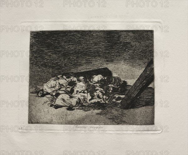 The Horrors of War:  Harvest of the Dead. Francisco de Goya (Spanish, 1746-1828). Etching and aquatint