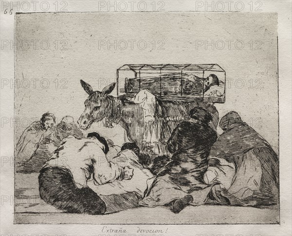 The Horrors of War:  Strange Devotion!. Francisco de Goya (Spanish, 1746-1828). Etching and aquatint