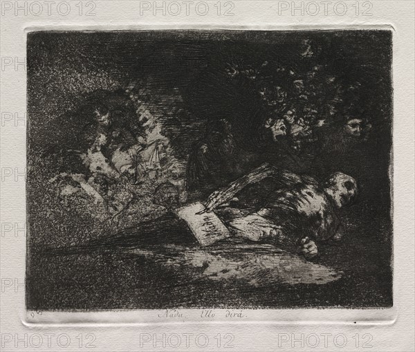 The Horrors of War:  Nothing. The Event Will Tell. Francisco de Goya (Spanish, 1746-1828). Etching and aquatint