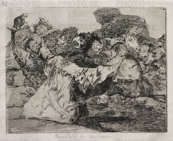 The Horrors of War:  Charlatan's Show. Francisco de Goya (Spanish, 1746-1828). Etching and aquatint