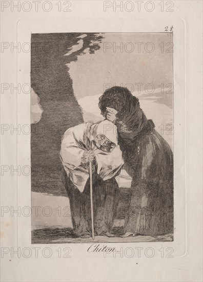 2027: Caprichos:  Hush!. Francisco de Goya (Spanish, 1746-1828). Etching and aquatint