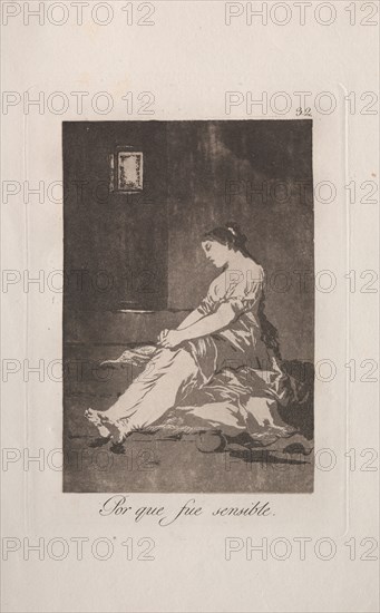 Caprichos: Because She Was Susceptible.. Francisco de Goya (Spanish, 1746-1828). Etching and aquatint