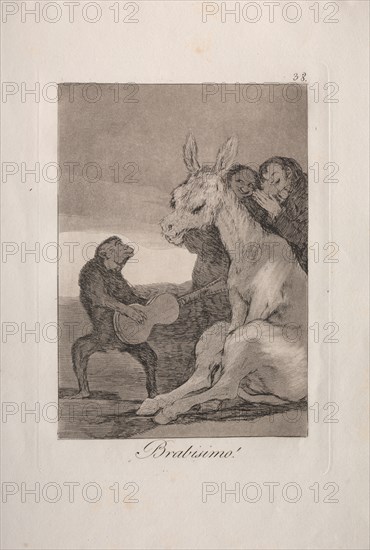 Caprichos: Bravo!. Francisco de Goya (Spanish, 1746-1828). Etching and aquatint