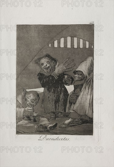 Caprichos: Hobgolins. Francisco de Goya (Spanish, 1746-1828). Etching and aquatint