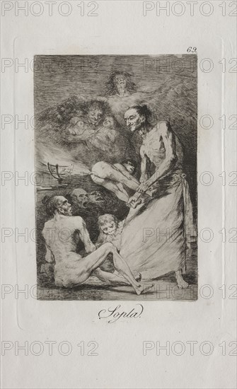 Caprichos: Blow!. Francisco de Goya (Spanish, 1746-1828). Etching and aquatint
