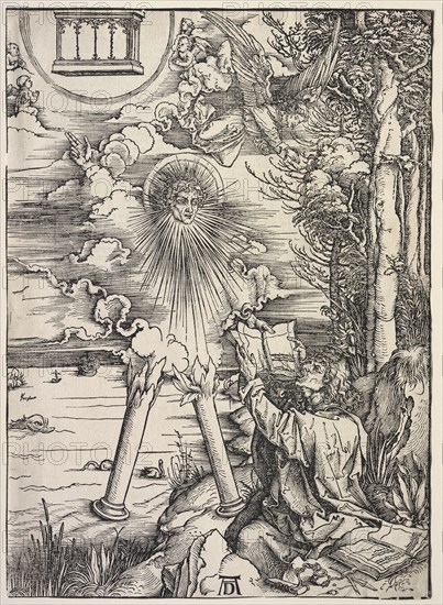 Revelation of St. John: St. John Devouring the Books, 1511. Albrecht Dürer (German, 1471-1528). Woodcut