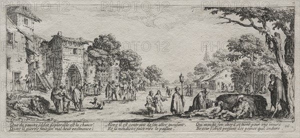 The Large Miseries of War:  The Beggars and the Dying, 1633. Jacques Callot (French, 1592-1635). Etching