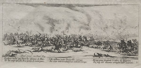The Large Miseries of War:  The Battle, 1633. Jacques Callot (French, 1592-1635). Etching