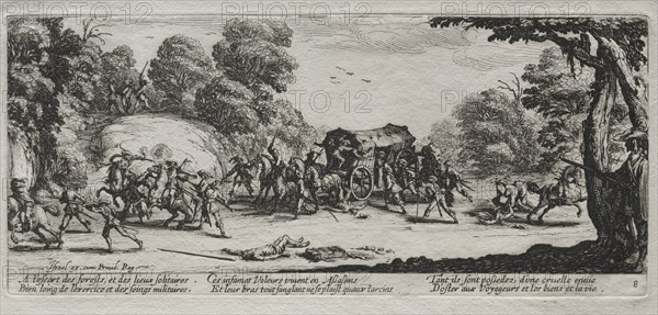 The Miseries of War:  Highway Robbery, 1633. Jacques Callot (French, 1592-1635). Etching