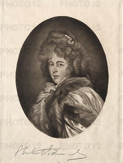 Miss Farren, Countess of Derby, 19th-20th century. Samuel Arlent-Edwards (American, 1862-1938). Mezzotint