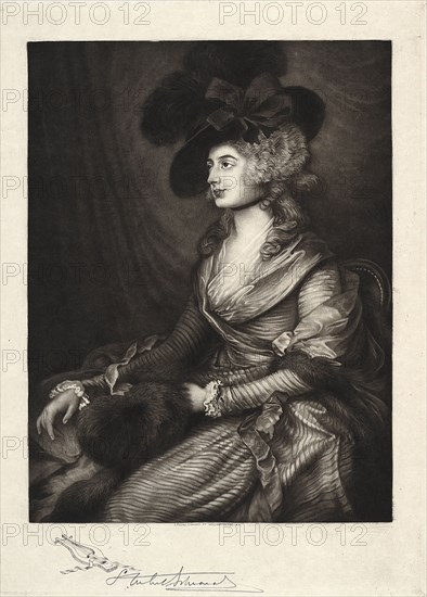 Mrs. Sarah Siddons, 19th-20th century. Samuel Arlent-Edwards (American, 1862-1938). Mezzotint