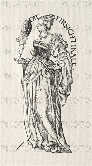 Seven Virtues: Prudence. Hans Burgkmair (German, 1473-1531). Woodcut