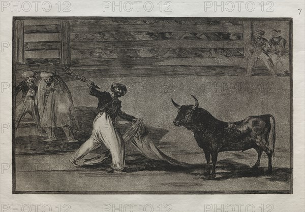 Bullfights:  Origin of the Harpoons or Banderillas, 1876. Francisco de Goya (Spanish, 1746-1828). Engraving