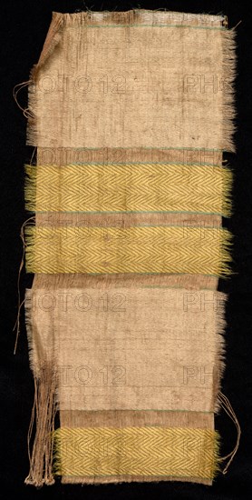 Brocade Fragment, 1800s. India, 19th century. Brocade; overall: 16.2 x 36.5 cm (6 3/8 x 14 3/8 in.).