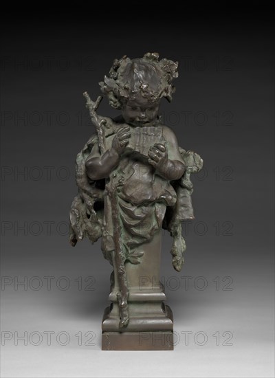 Infant Faun, c. 1890-1895. Frederick William MacMonnies (American, 1863-1937). Bronze; overall: 19.1 x 39.4 cm (7 1/2 x 15 1/2 in.).