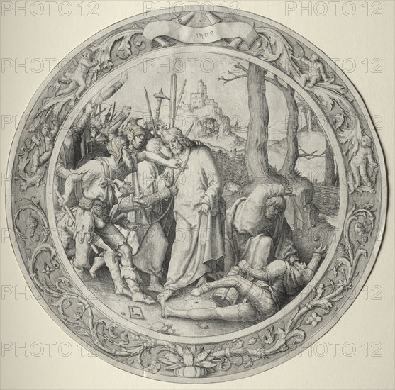 The Round Passion: The Betrayal of Christ, 1509. Lucas van Leyden (Dutch, 1494-1533). Engraving