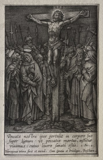 The Passion: The Crucifixion. Hieronymus Wierix (Flemish, 1553-1619). Engraving