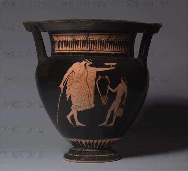Column Krater, 470-460 BC. Attributed to Pig Painter (Greek). Red-figure terracotta; overall: 39.3 cm (15 1/2 in.).