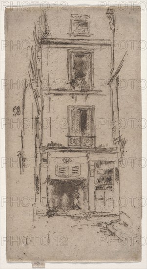 Rue des Bons Enfants, Tours. James McNeill Whistler (American, 1834-1903). Etching