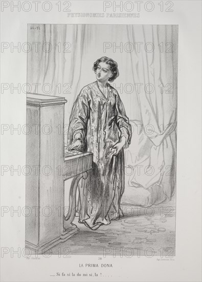 La Prima Dona. Paul Gavarni (French, 1804-1866). Lithograph