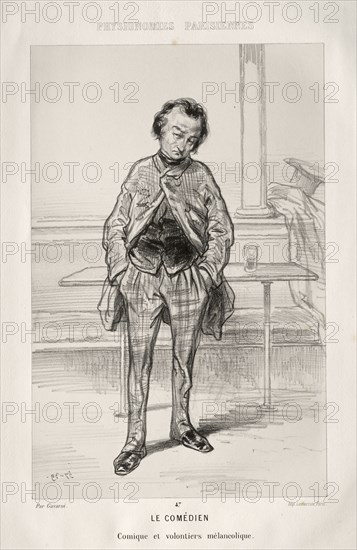 Le Comédien. Paul Gavarni (French, 1804-1866). Lithograph