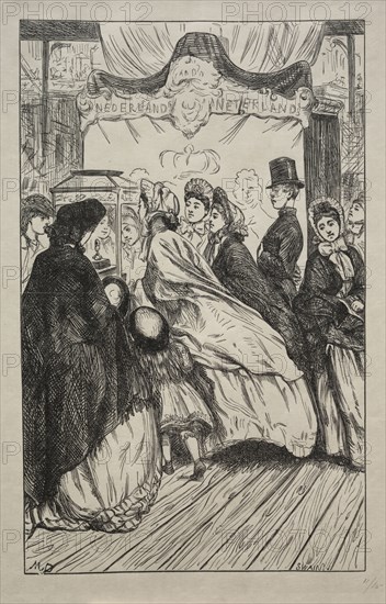 Jewels - At the Great Exhibition, 1862. George Louis Palmella Busson Du Maurier (British, 1834-1896). Wood engraving
