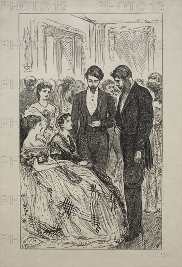 Much Ado about Nothing, 1866. George Louis Palmella Busson Du Maurier (British, 1834-1896). Wood engraving