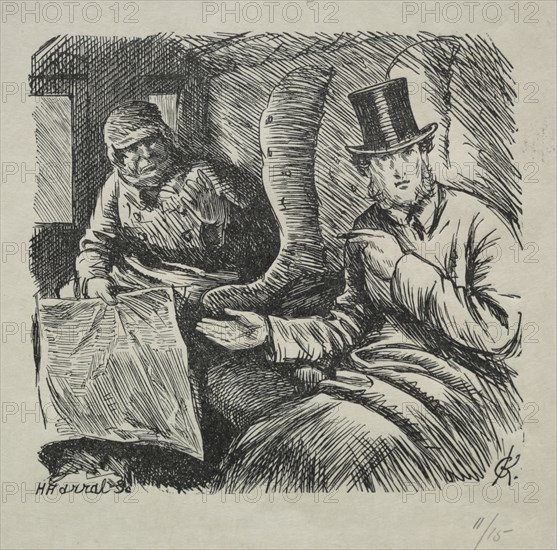Smoking Strictly Prohibited, 1868. Charles Samuel Keene (British, 1823-1891). Wood engraving
