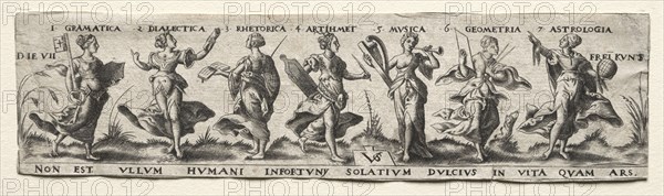 Seven Liberal Arts. Virgilius Solis (German, 1514-1562). Engraving