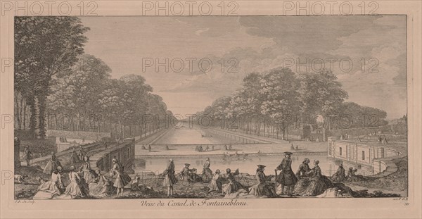 The Canal at Fontainebleau. Jacques Rigaud (French, 1681-1754). Engraving